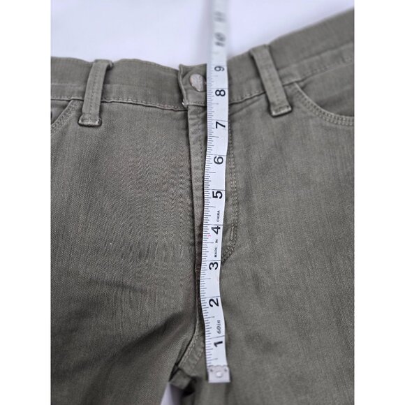 NYDJ Dayla Wide Cuff Capri Jeans Size 4 Olive Green Lift Tuck Technology Denim - Picture 8 of 10